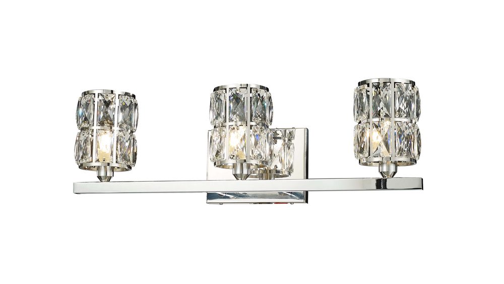 Avant-Garde Wall sconce 3-Light in Chrome 8103WSCH by StarFire Crystal