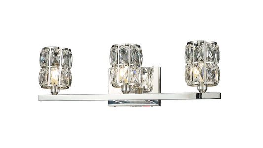 Avant-Garde Wall sconce 3-Light in Chrome 8103WSCH by StarFire Crystal
