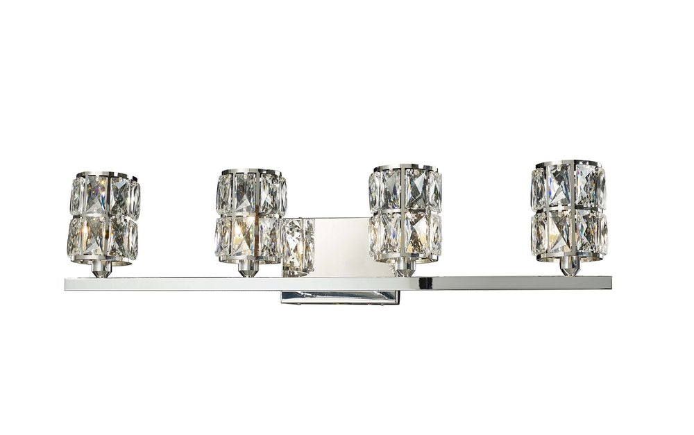 Avant-Garde Wall sconce 4-Light in Chrome 8104WSCH by StarFire Crystal