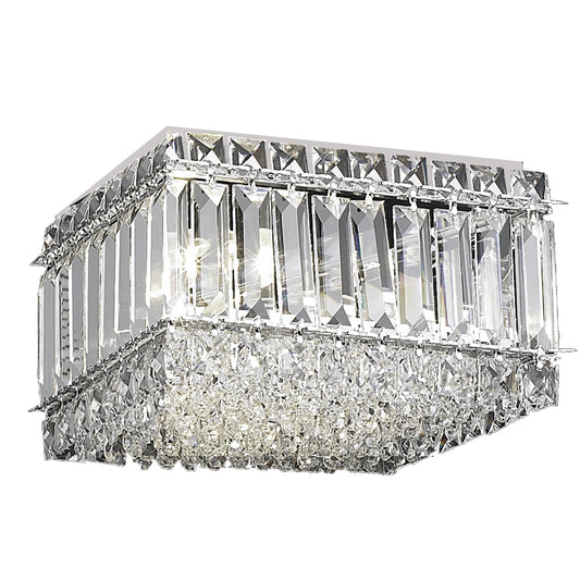 Avant-Garde Flushmount 4-Light in Chrome 8108CH by StarFire Crystal