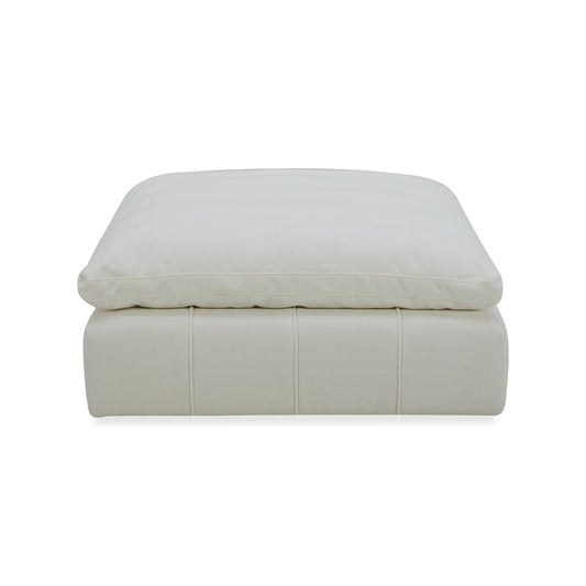 Divani Casa Vicki Modern Off-White Fabric Ottoman