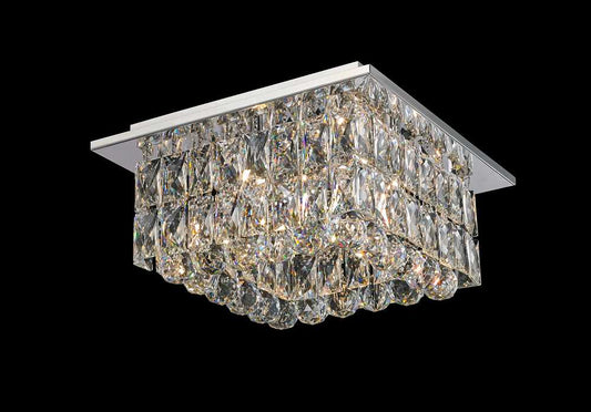 Avant-Garde Flushmount 4-Light in Chrome 8114CH by StarFire Crystal