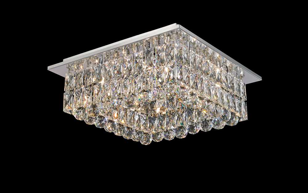 Avant-Garde Flushmount 8-Light in Chrome 8118CH by StarFire Crystal
