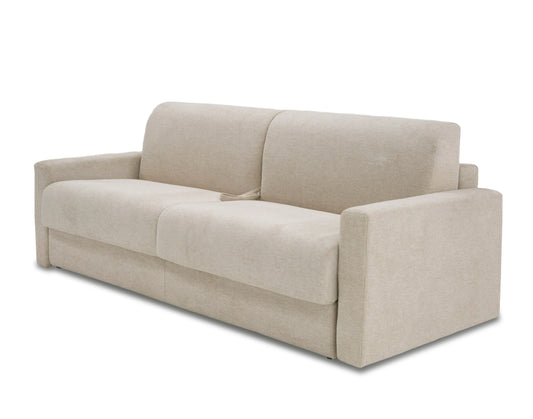 Lamod Italia Revers Italian Modern Sand Fabric Queen Sofa Bed