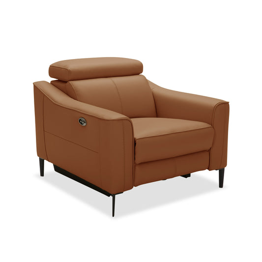 Divani Casa Eden Modern Camel Leather Recliner Chair