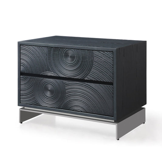 Lamod Cirque Modern Black Ash Nightstand