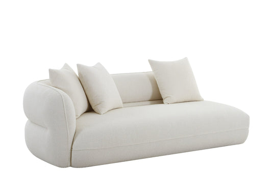 Divani Casa Drayton Modern Off-White Fabric Sectional Sofa