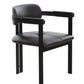 Modrst Aneta Modern Dark Brown Leather and Black Dining Chair