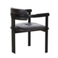 Modrst Aneta Modern Dark Brown Leather and Black Dining Chair