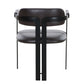 Modrst Aneta Modern Dark Brown Leather and Black Dining Chair