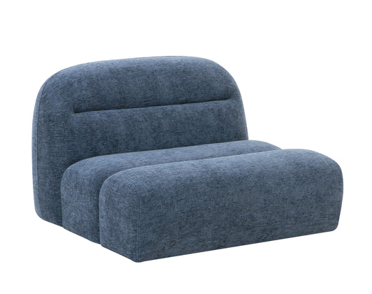 Divani Casa Forman Modern Blue Fabric Modular Armless Sectional Seat