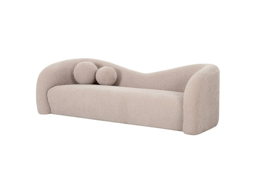 Divani Casa Calico Contemporary Beige Fabric 3-Seat Sofa