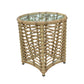 Renava Sandra Outdoor Beige and Wicker Sofa Set With End Table