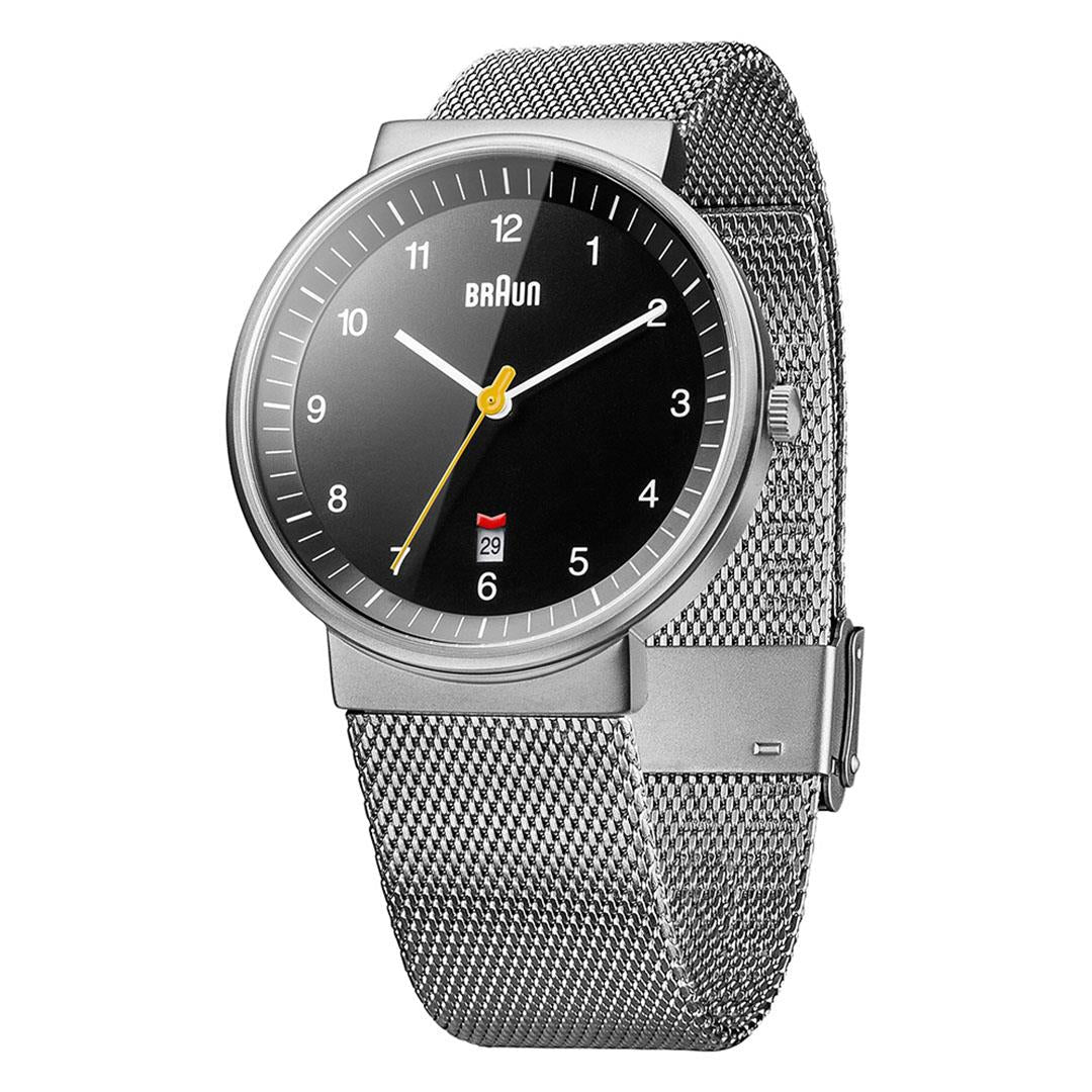 Braun BN0032 Classic Date Watch, Black Dial, Steel Mesh (photo 3 of 7)