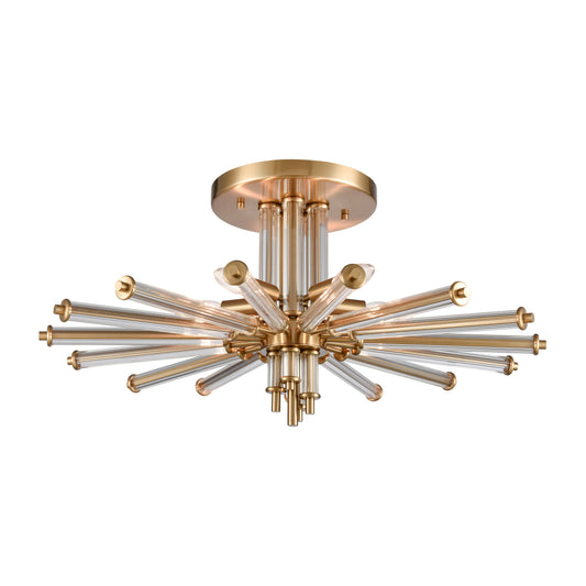 Serena 26" 5-Light Semi Flush Mount Satin Brass by Elk