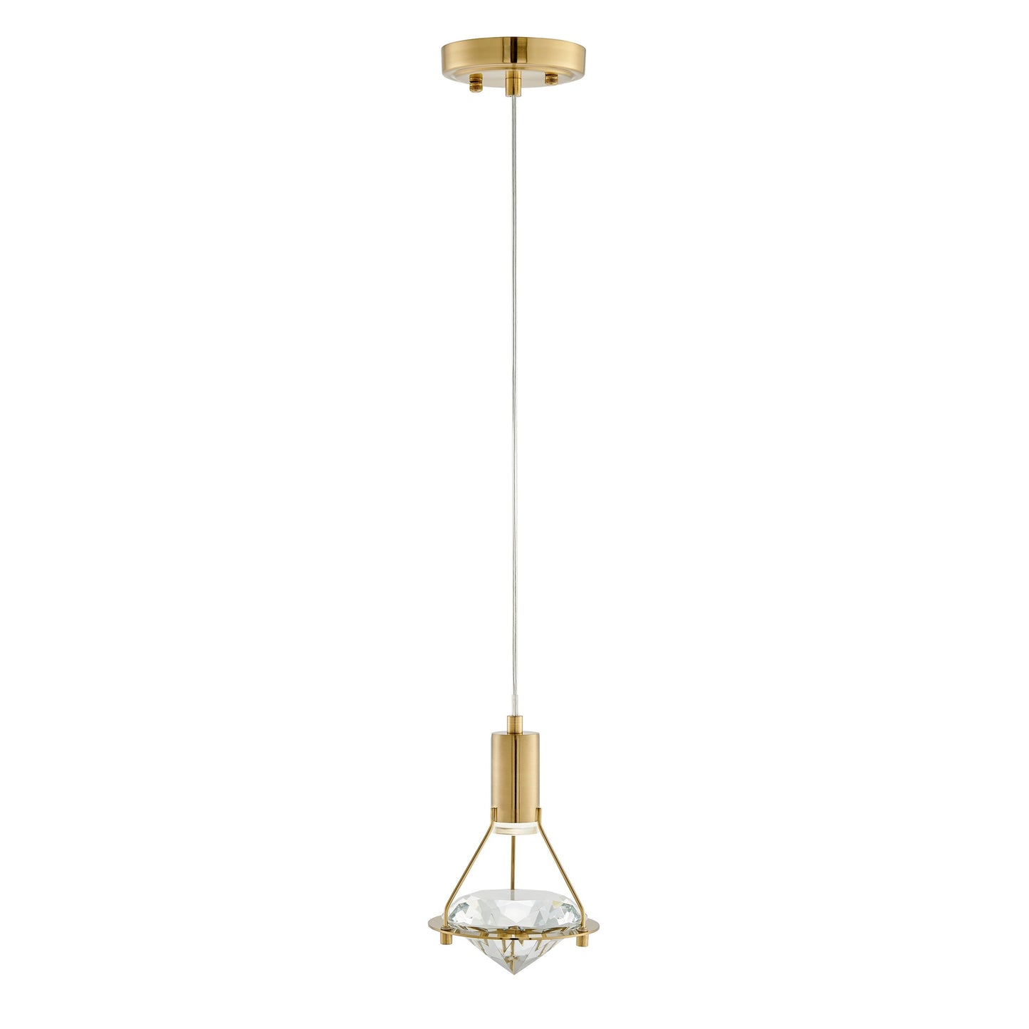 Hollywood Diamond 1 Light Pendant - Finesse Decor PL-1122-1GLD