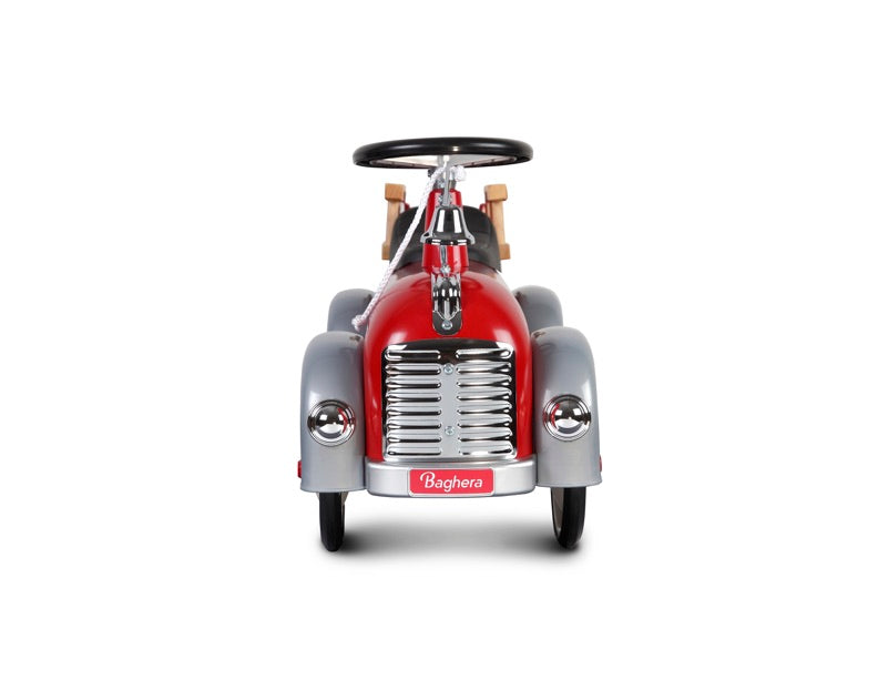 Baghera Speedster fire engine metal ride-on in red with ladders and hose – view 4