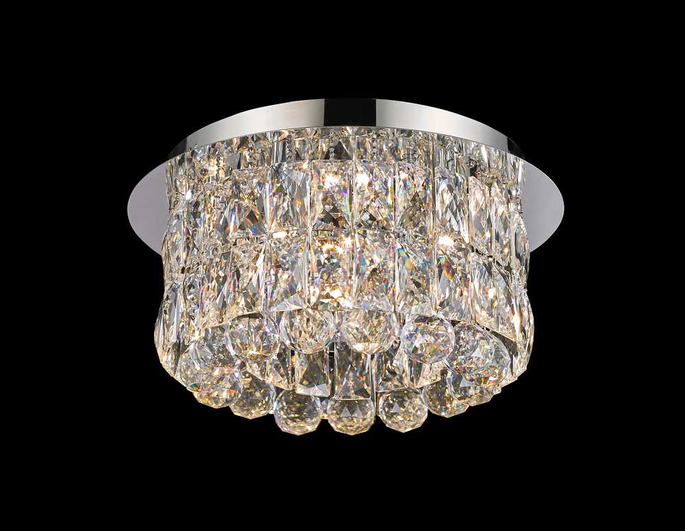 Avant-Garde Flushmount 5-Light in Chrome 8414CH by StarFire Crystal
