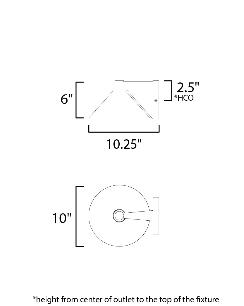 Conoid Large LED Outdoor Wall Sconce Black by Maxim Lighting