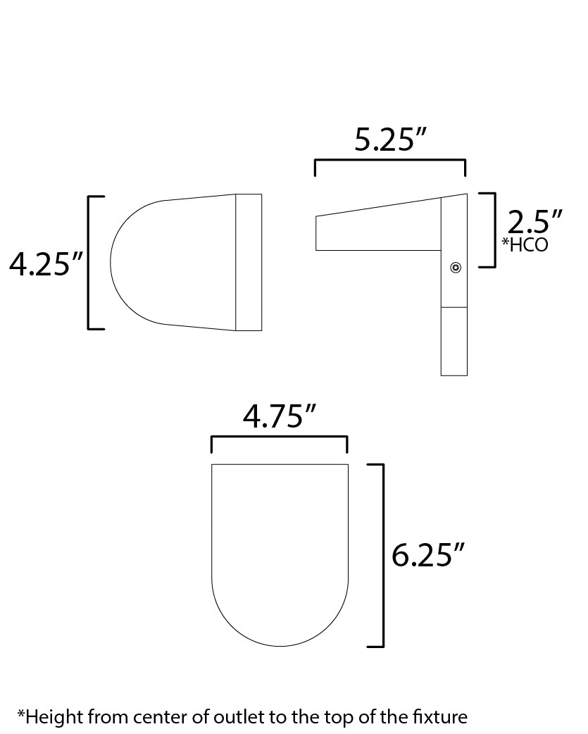 Ledge LED Outdoor Wall Sconce Architectural Bronze by Maxim Lighting