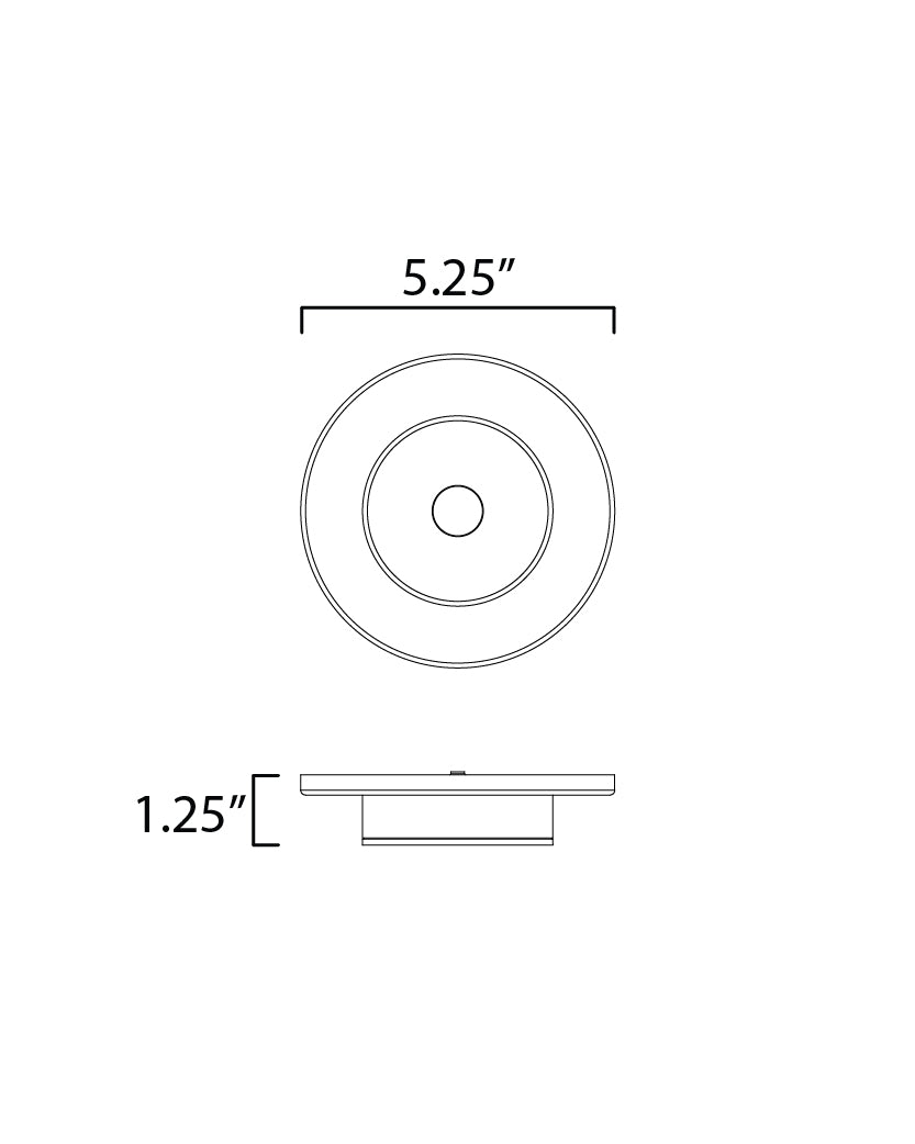 Caldera 5.25" LED Flush Mount Black by Maxim Lighting