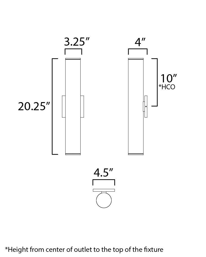 Caldera 20" Outdoor Wall Sconce White by Maxim Lighting