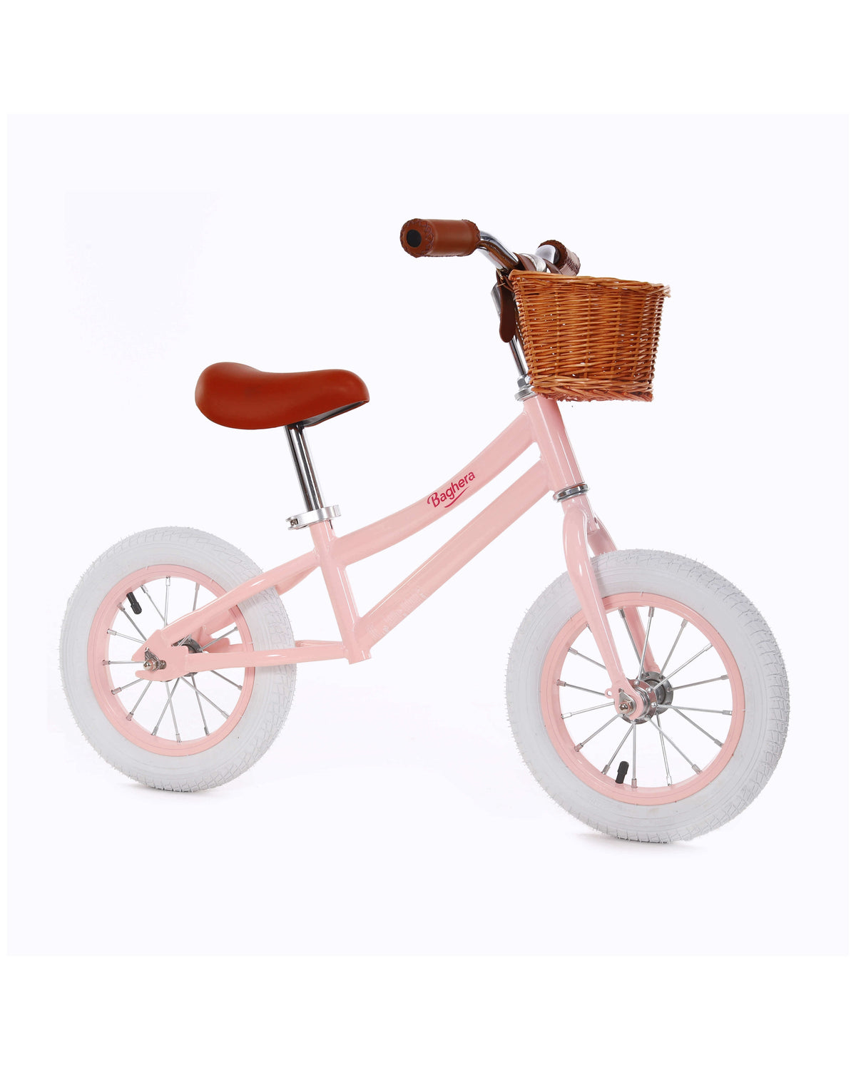 Baghera retro balance bike in pink