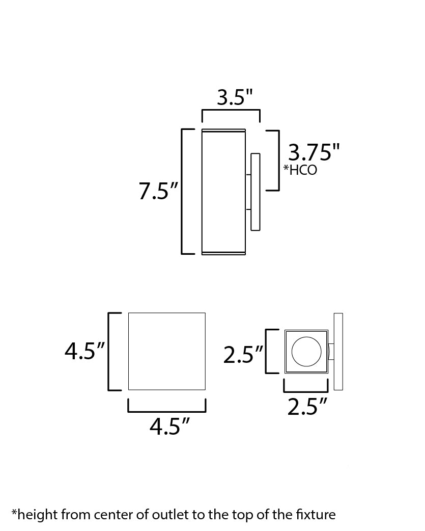 Culvert 7.5" LED Outdoor Sconce White by Maxim Lighting