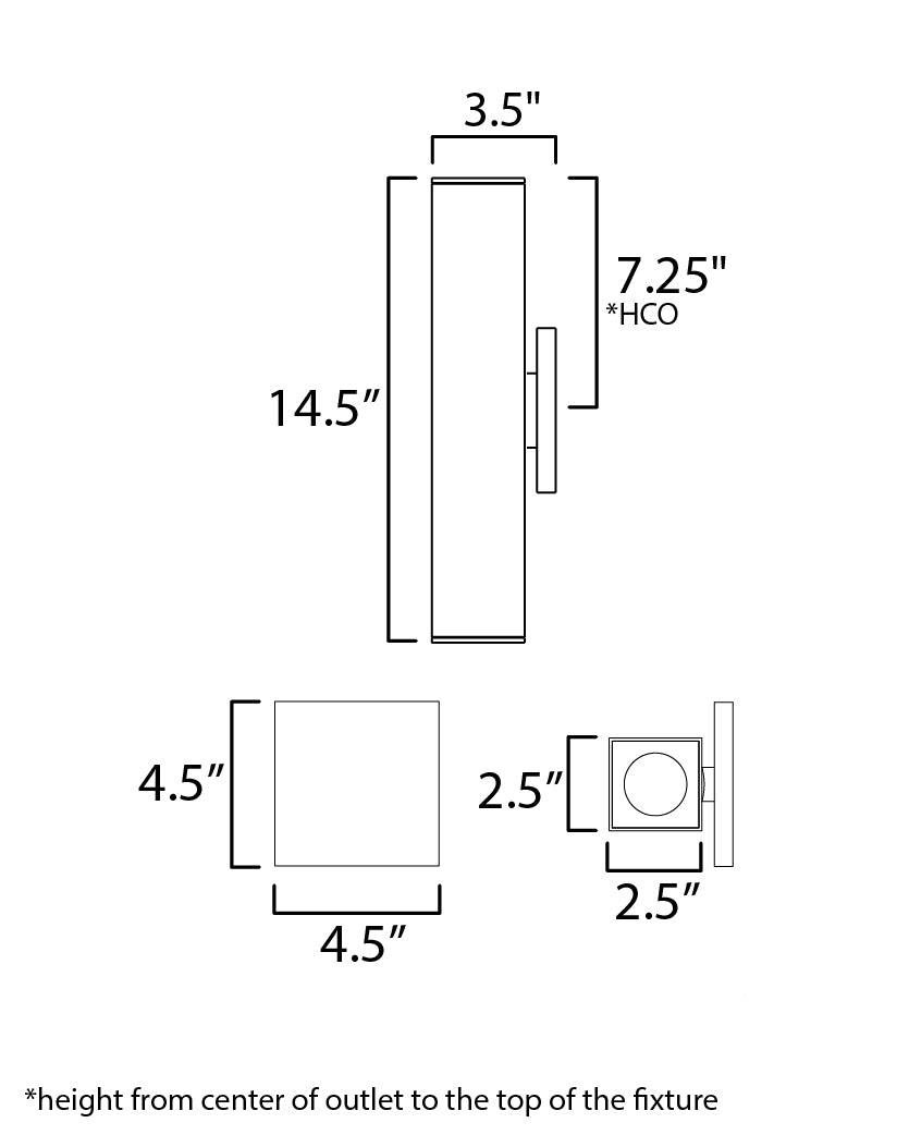 Culvert 15" LED Outdoor Sconce Black by Maxim Lighting