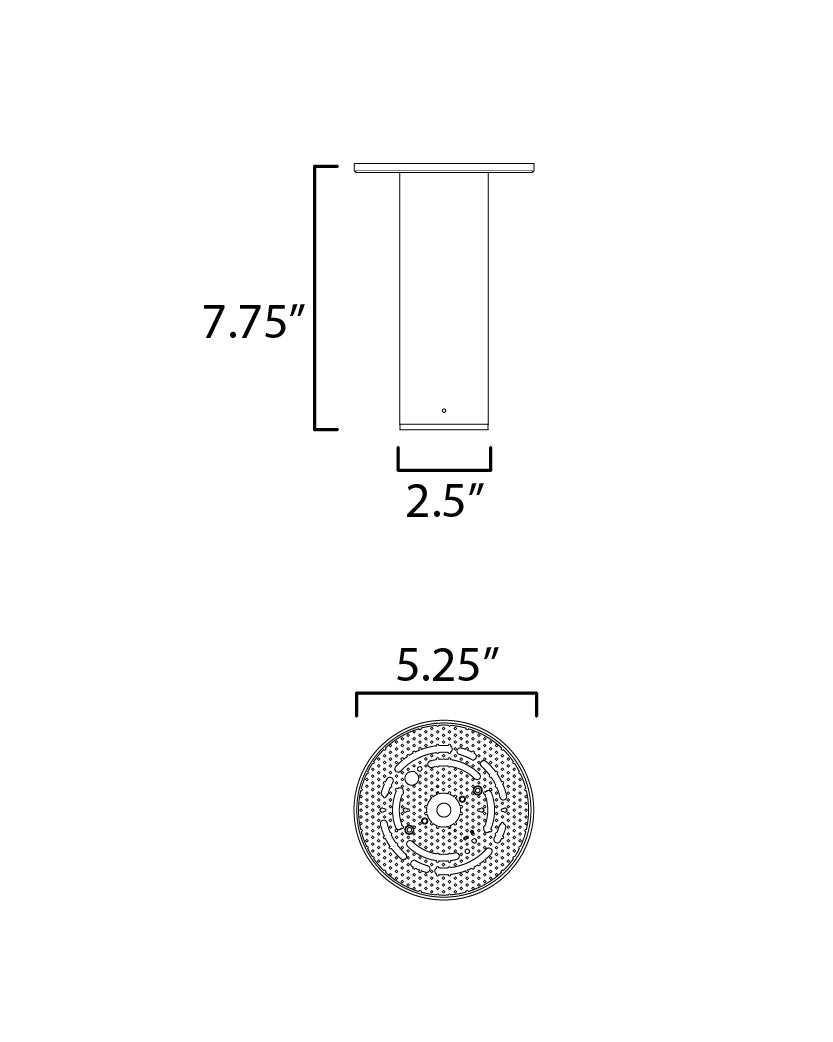 Calibro 7.5" LED Outdoor Flush Mount White by Maxim Lighting