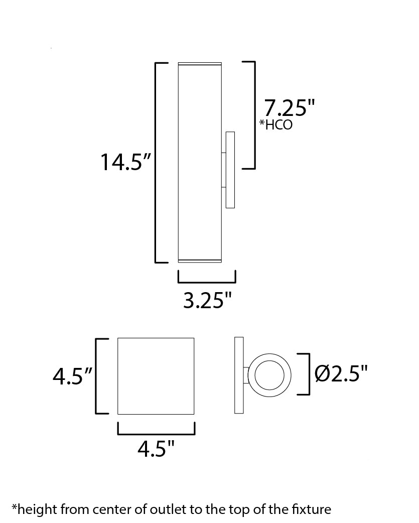 Calibro 15" LED Outdoor Sconce White by Maxim Lighting