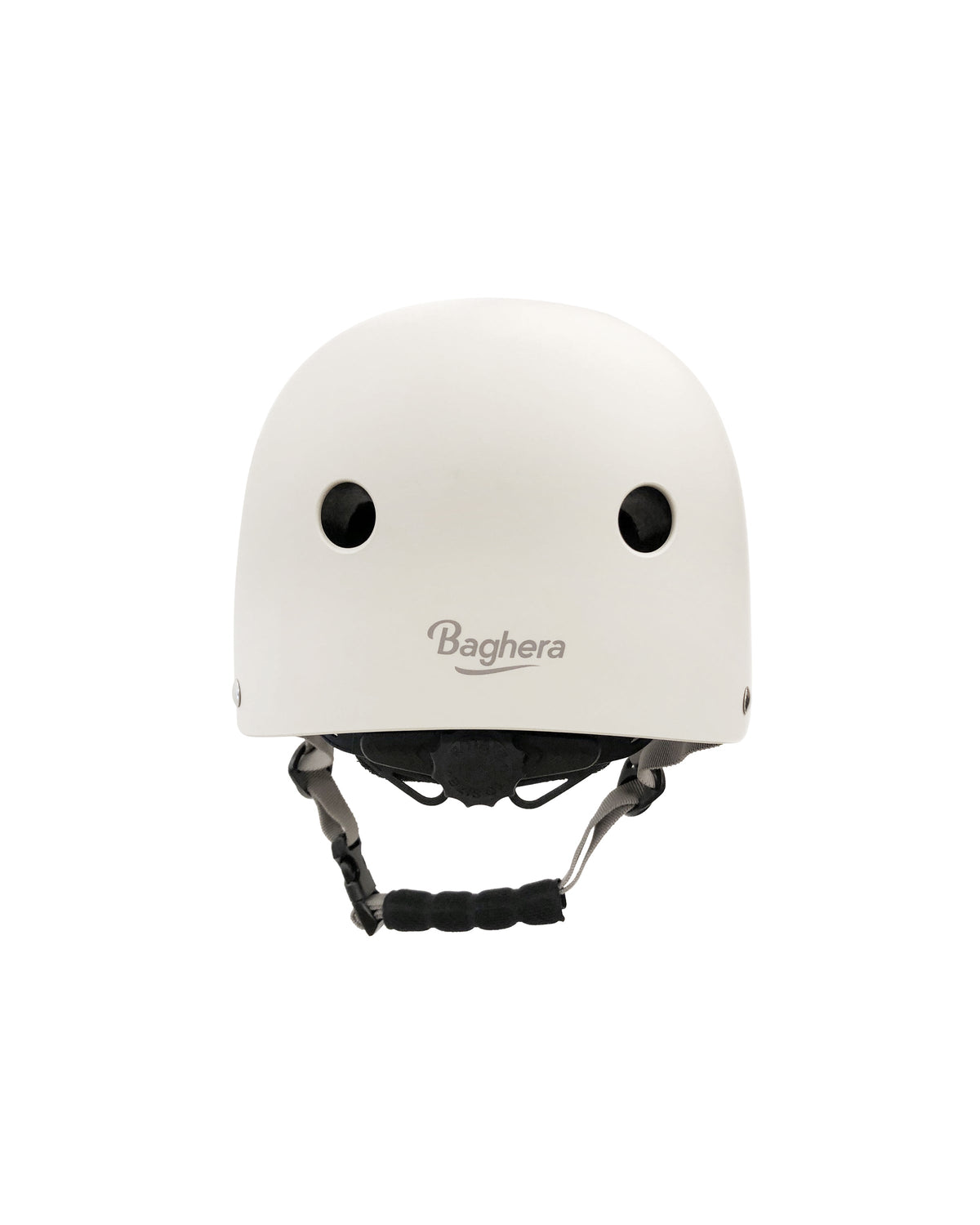 Baghera retro balance bike in ivory white with helmet – view 6