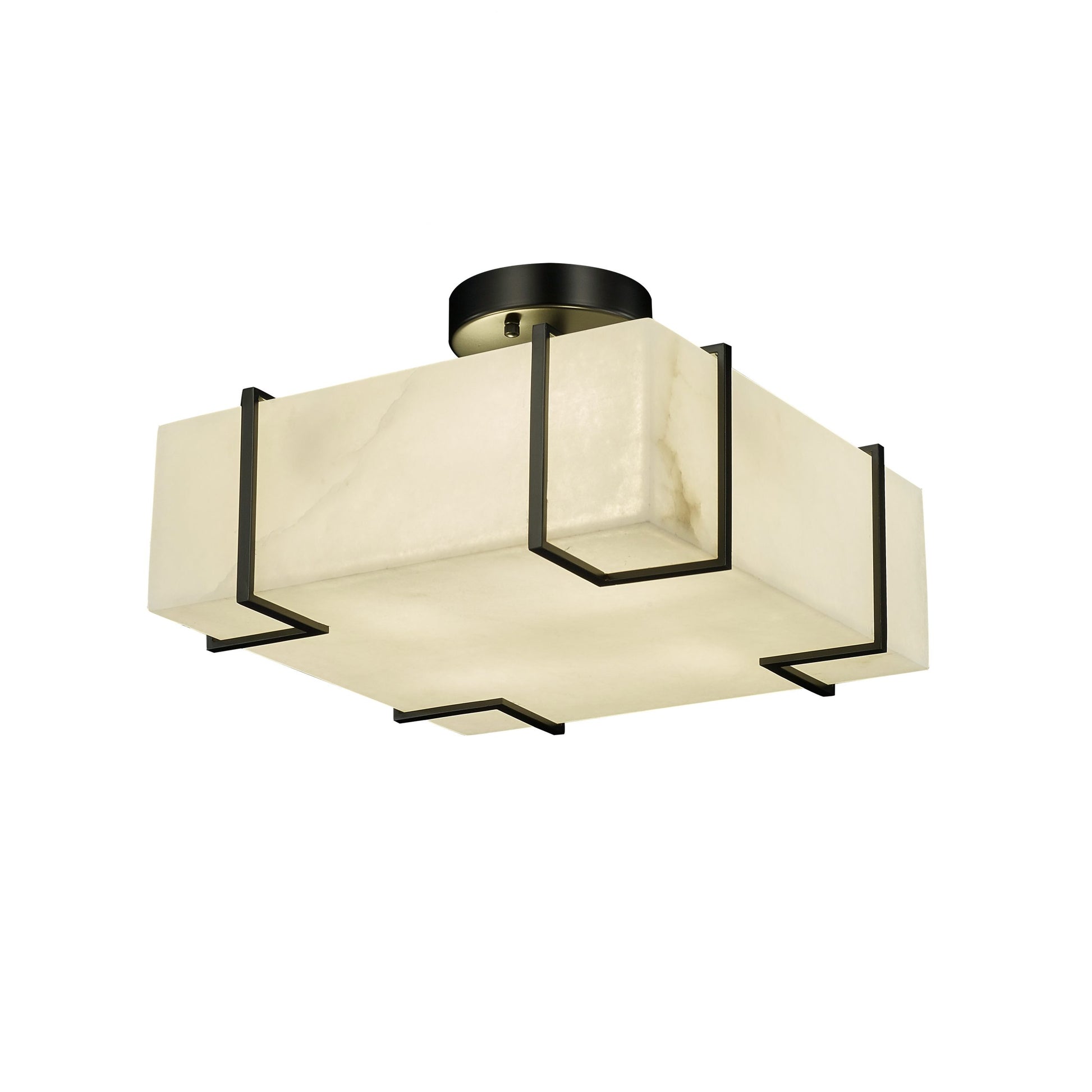 Madrid Flushmount 4-Light in Matt Black 8814BK by StarFire Crystal