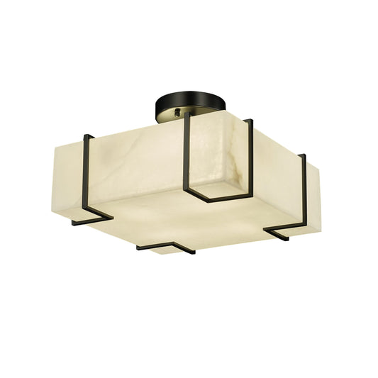Madrid Flushmount 4-Light in Matt Black 8814BK by StarFire Crystal