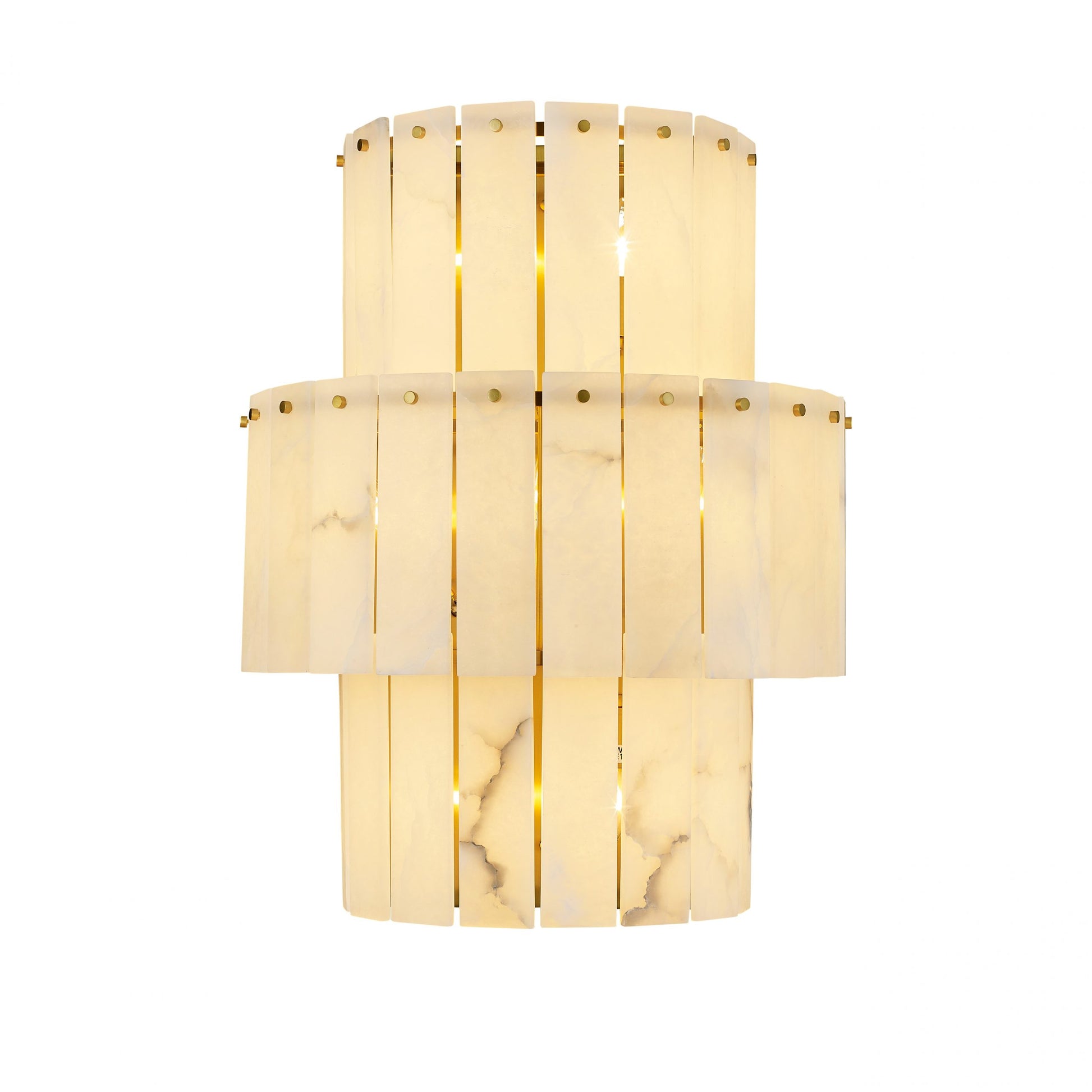 Madrid Wall Sconce 7-Light in Antique Brass
and Alabaster 8831WSAB by StarFire Crystal