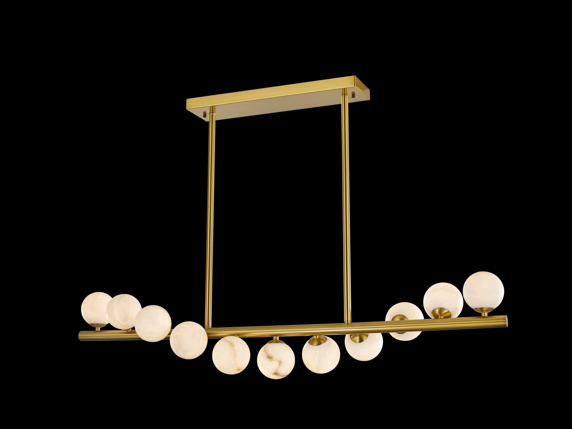 Madrid Pendant 11-Light in Antique Brass
and Alabaster 8848AB by StarFire Crystal