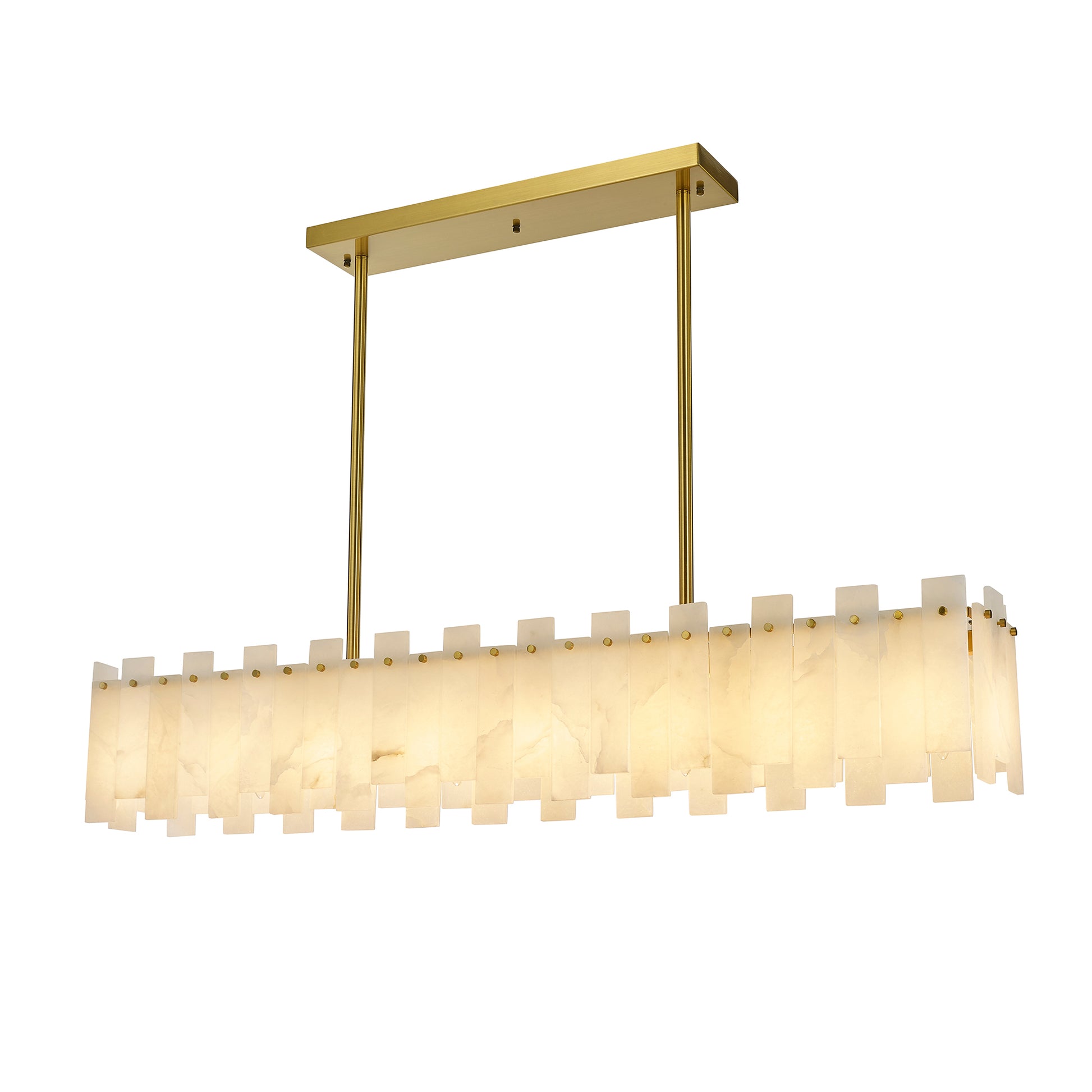 Madrid Chandelier 8-Light in Antique Brass
and Alabaster 8851AB by StarFire Crystal