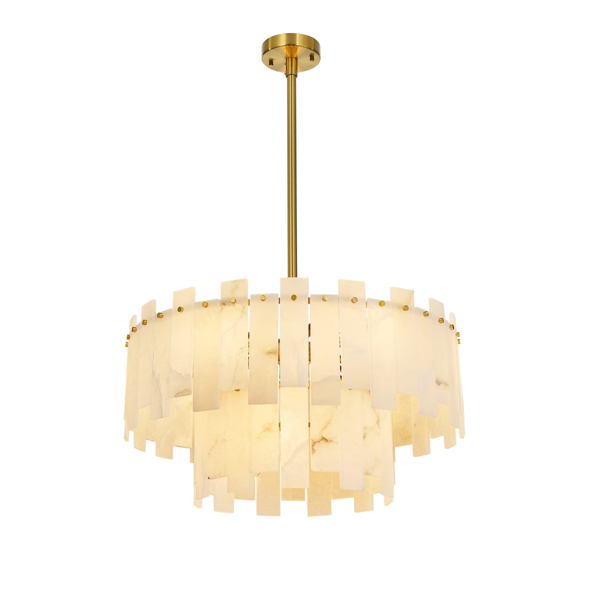 Madrid Chandelier 12-Light in Antique Brass
and Alabaster 8852AB by StarFire Crystal