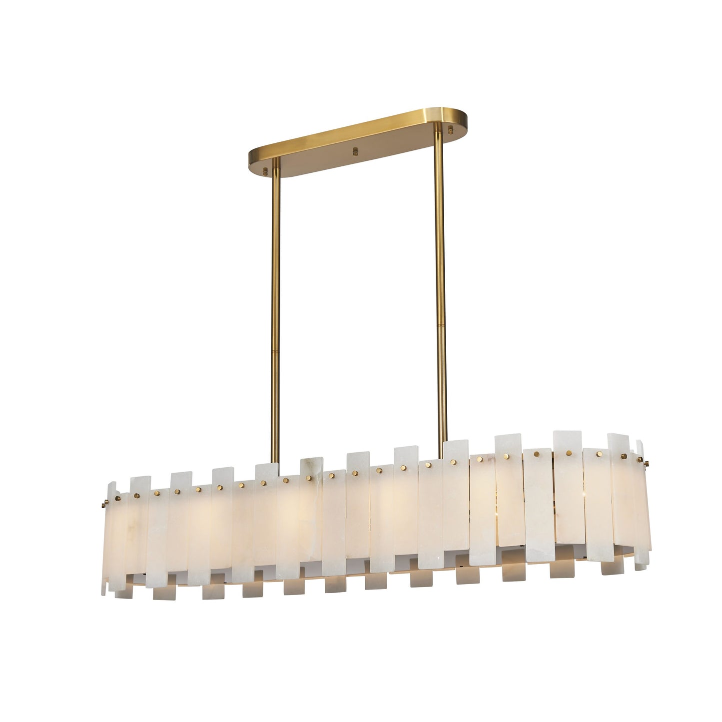 Madrid Pendant 16-Light in Antique Brass and Alabaster 8856AB by StarFire Crystal