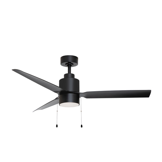 Falcon Pull Chain 52" In/Outdoor Fan w LED Light Black by Maxim Lighting