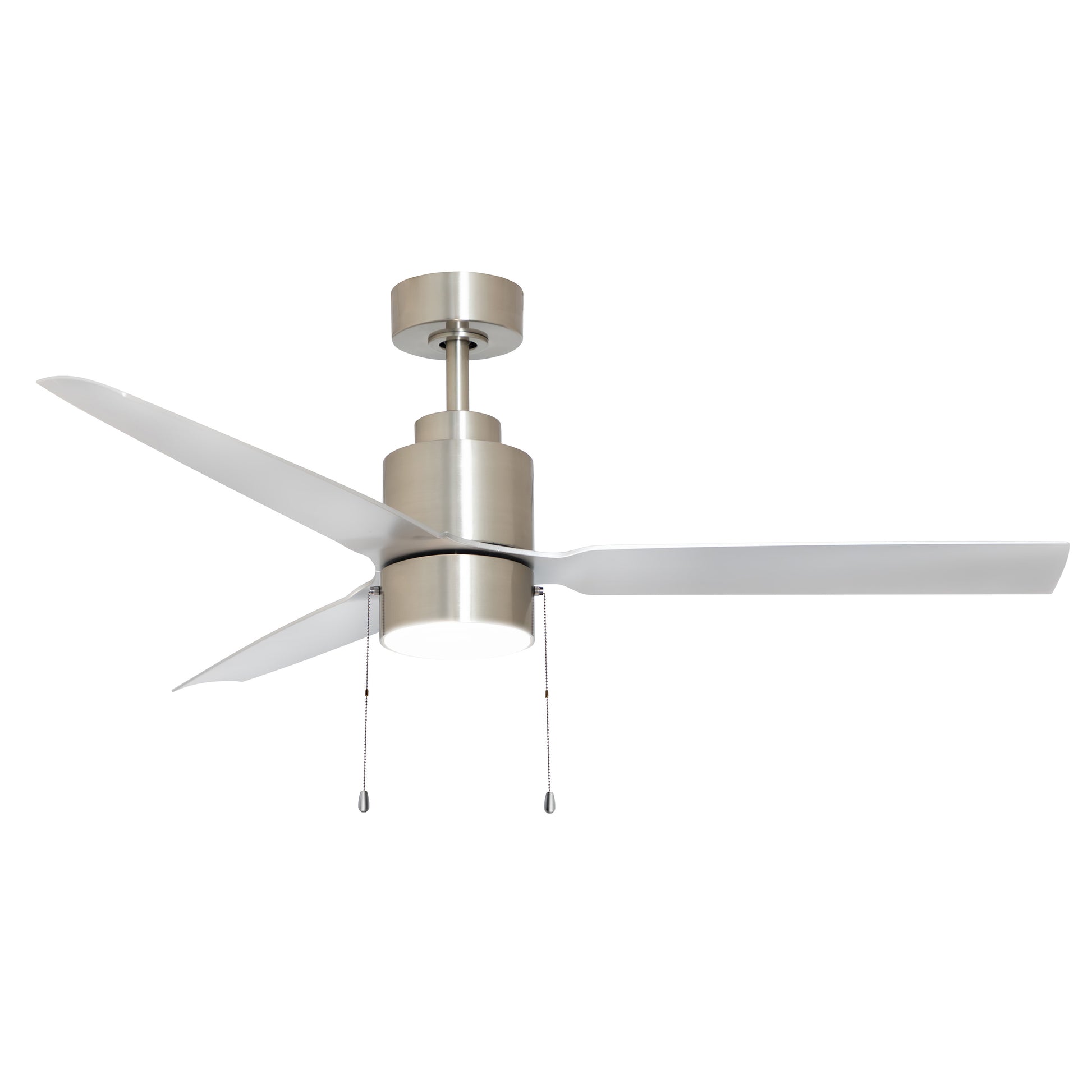 Falcon Pull Chain 52" In/Outdoor Fan w LED Light Satin Nickel by Maxim Lighting
