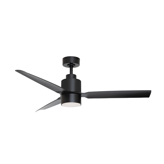 Falcon AC Damp 52" In/Out Fan w LED Light Kit Black by Maxim Lighting