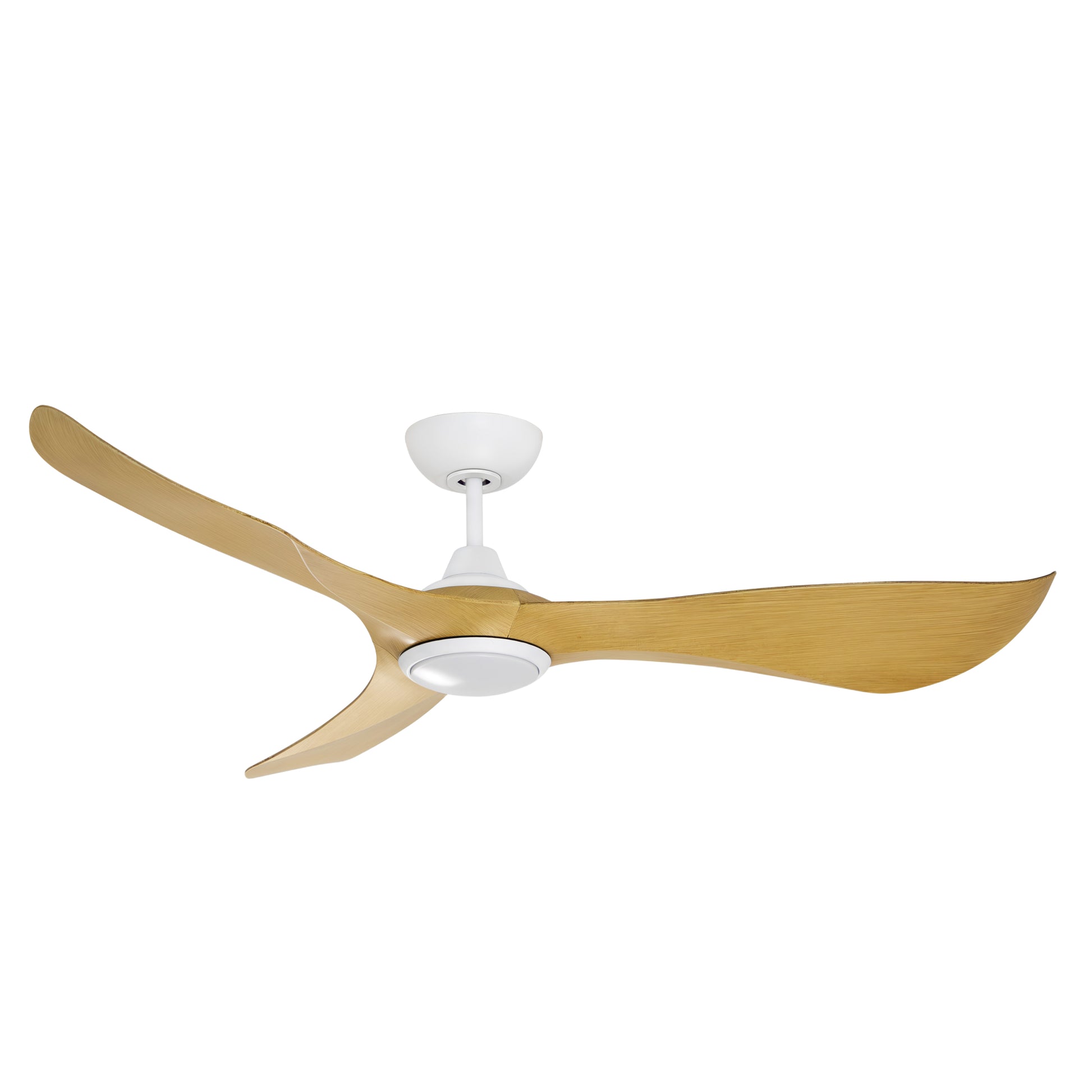 Keanu 56" Indoor/Outdoor Fan w LED Light Kit Matte White/Teak by Maxim Lighting