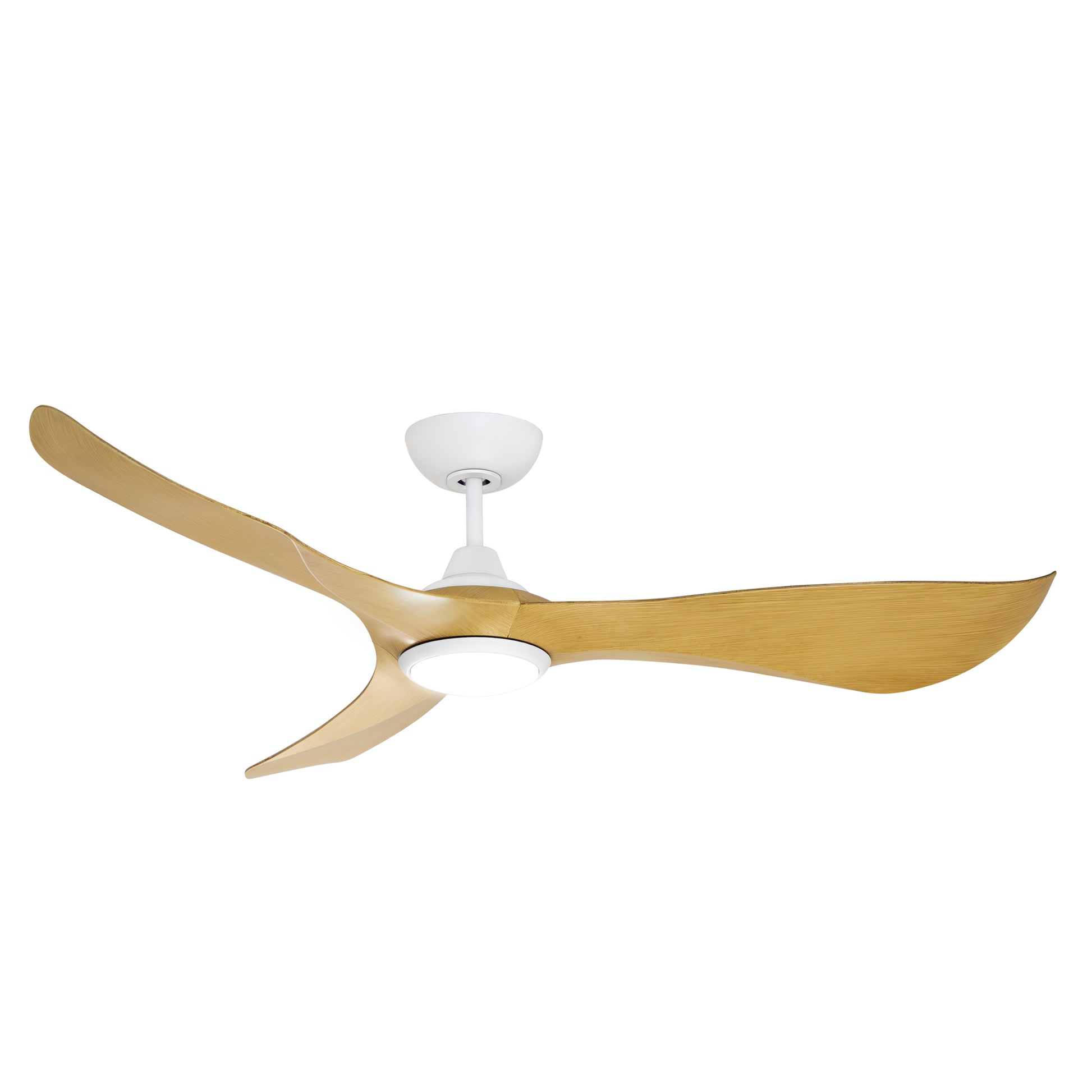 Keanu 56" Indoor/Outdoor Fan w LED Light Kit Matte White/Teak by Maxim Lighting