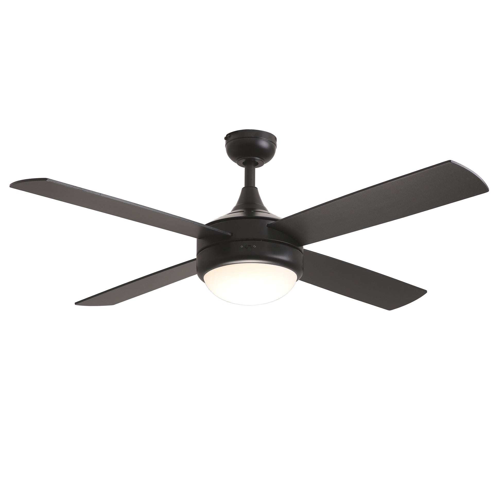 Quattro 52" 4-Blade Fan w LED Black by Maxim Lighting