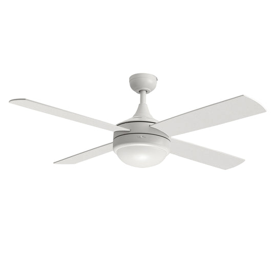 Quattro 52" 4-Blade Fan w LED Matte White by Maxim Lighting