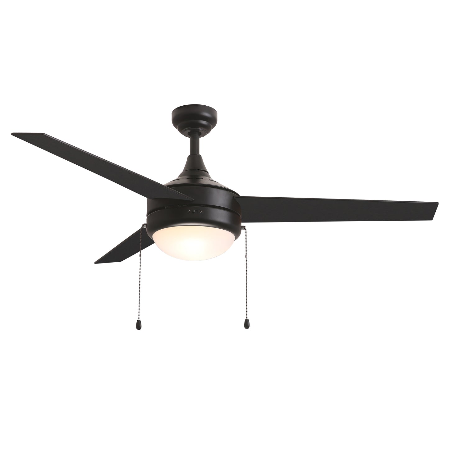Trio Pull 52" 3-Blade Fan w Pull Chain Black by Maxim Lighting