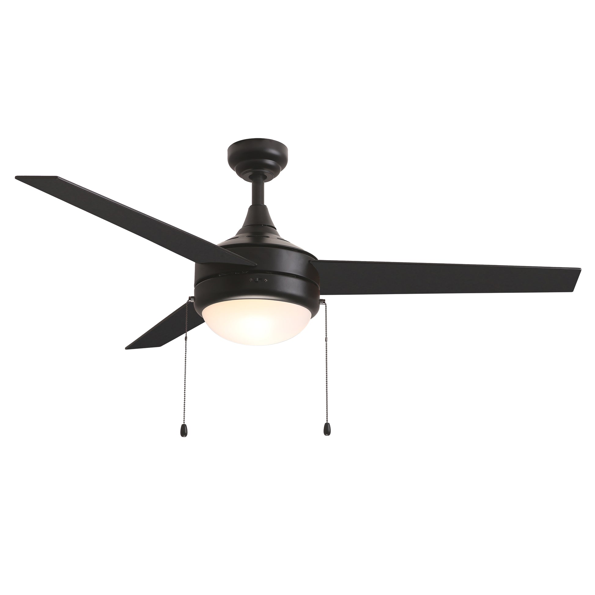 Trio Pull 52" 3-Blade Fan w Pull Chain Black by Maxim Lighting