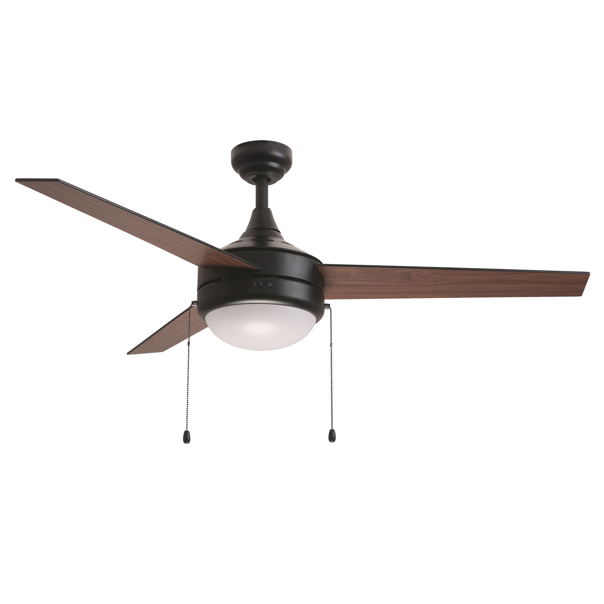 Trio Pull 52" 3-Blade Fan w Pull Chain Black by Maxim Lighting