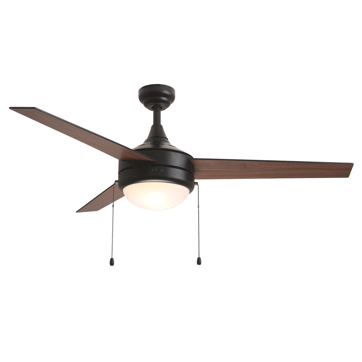 Trio Pull 52" 3-Blade Fan w Pull Chain Black by Maxim Lighting